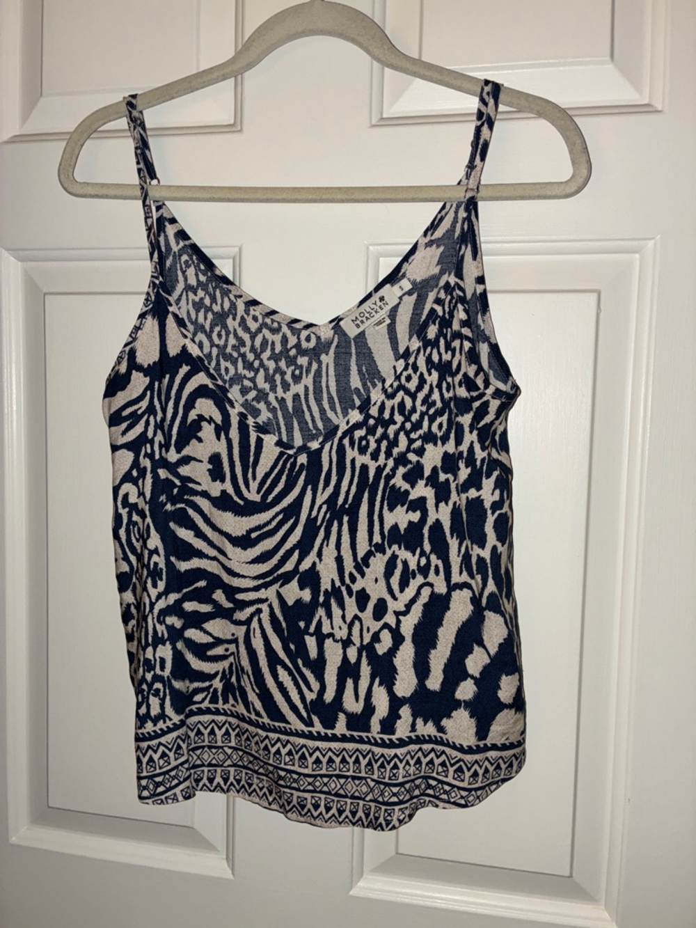 Molly Bracken Women’s Zebra Wide Leg Pants Sz M Top Sz S this is a set. - Picture 12 of 14